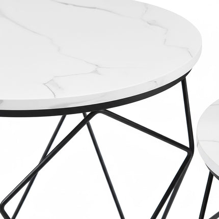 Beistelltische aus Korbgeflecht, Set, abnehmbare Tablettplatten, 2-teilig