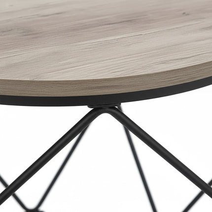 Beistelltische aus Korbgeflecht, abnehmbare Tablettplatten, 2er-Set