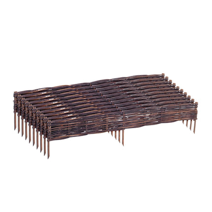 Wicker Willow Garden Bed Edging – Flexible Border Set
