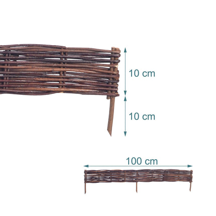 Wicker Willow Garden Bed Edging – Flexible Border Set