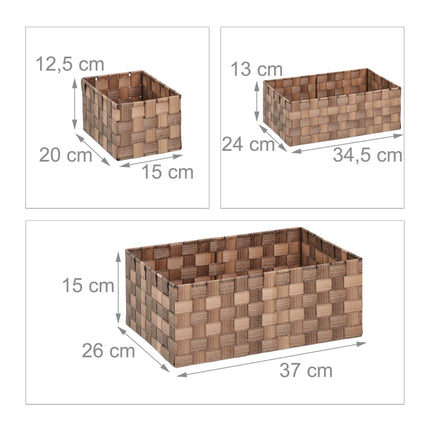 Wicker look storage basket Set of 4