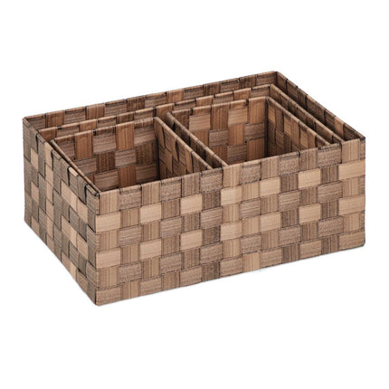Wicker look storage basket Set of 4