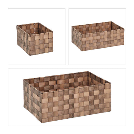 Wicker look storage basket Set of 4