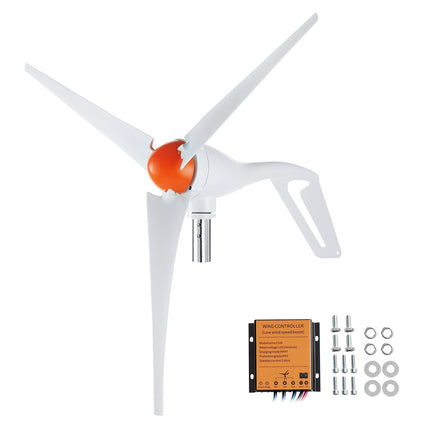Wind Turbine Generator 500W 12V, 3-Blade, MPPT Controller