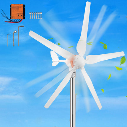 Wind Turbine Generator 500W 12V, MPPT, 5-Blade