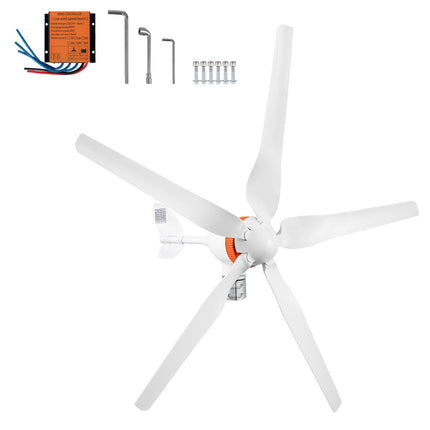 Wind Turbine Generator 500W 12V, MPPT, 5-Blade