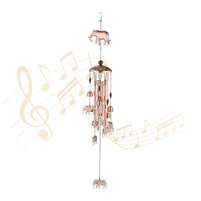 Windspiel mit Glöckchen &amp; Elefanten
