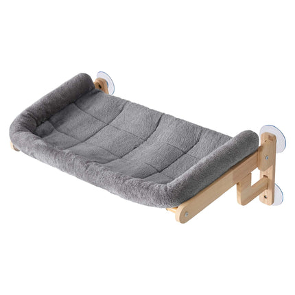 Window Cat Hammock with Suction Cups and Wall Mount, Grey, Max. 18 kg