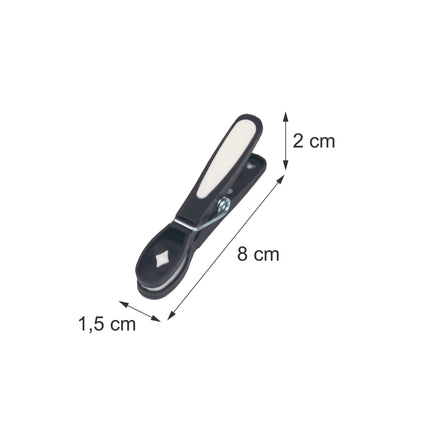 Windproof Soft-Grip Clothes Pegs, 75 Pack, Black/White