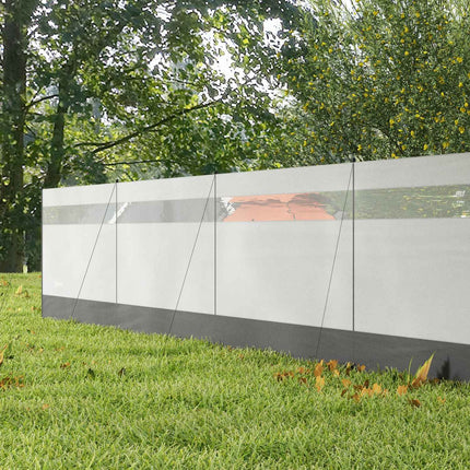 Folding Windbreaker screen with light window, 725x140 cm
