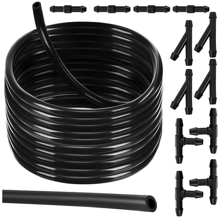 Scheibenwaschanlagen-Reparaturset, 2 m PVC-Schlauch, Schwarz