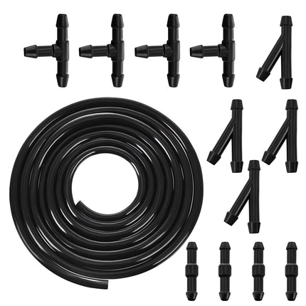 Scheibenwaschanlagen-Reparaturset, 2 m PVC-Schlauch, Schwarz