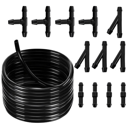 Scheibenwaschanlagen-Reparaturset, 2 m PVC-Schlauch, Schwarz