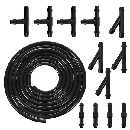 Scheibenwaschanlagen-Reparaturset, 2 m PVC-Schlauch, Schwarz
