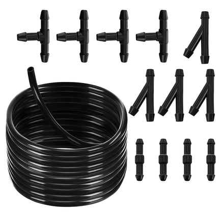 Scheibenwaschanlagen-Reparaturset, 2 m PVC-Schlauch, Schwarz