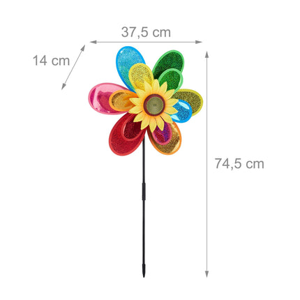 Vom Wind zerzauste Blume