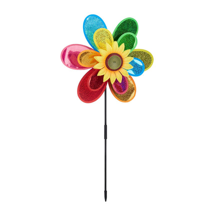 Vom Wind zerzauste Blume