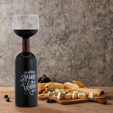 Weinflaschenglas – Fasst 750 ml, Lustiges Geschenk für Weinliebhaber
