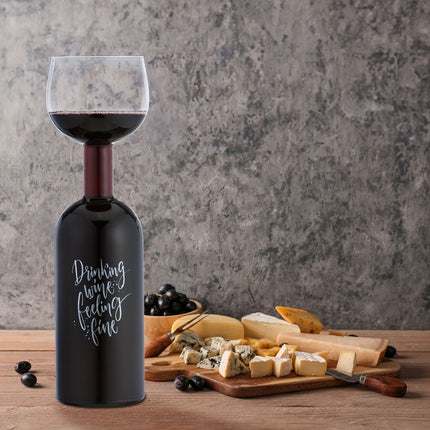 Weinflaschenglas – Fasst 750 ml, lustiges Geschenk für Weinliebhaber