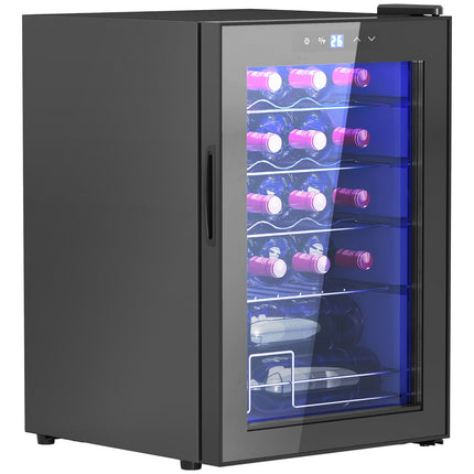 Weinkühlschrank 20 Flaschen, Anti-UV-Glas, LED-Beleuchtung