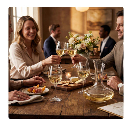 Weingläser-Set mit Dekanter, Klarglas, 5-teilig