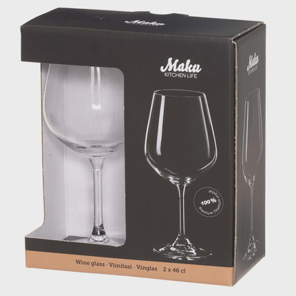 Wine Glasses, 46 cl, Set of 2, Dishwasher Safe