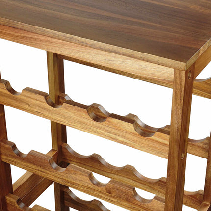 Wine Rack, Acacia Wood, Holds 24 Bottles