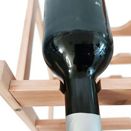 Weinregal, Flaschenhalter aus Bambus für Küche oder Bar