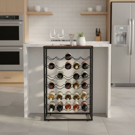 Weinregal, Industriestil, für 30 Flaschen