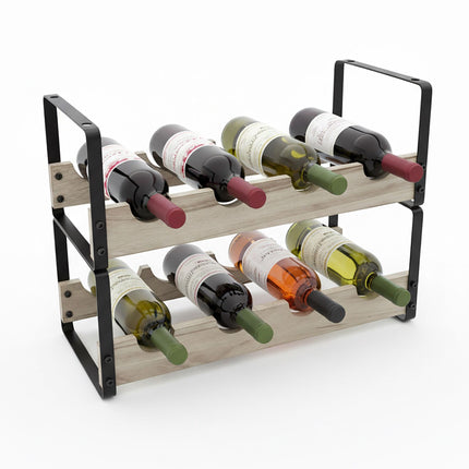 Weinregal, Industrieller Stil, für 8 Flaschen