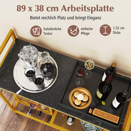 Weinregal für 21 Flaschen mit Glashalter und Tischplatte