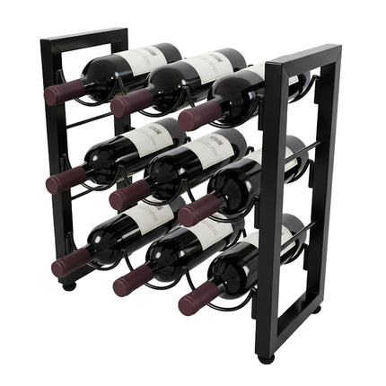 Weinregal für 9 Flaschen – Metall, schmales Design