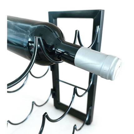 Weinregal für 9 Flaschen – Metall, schmales Design