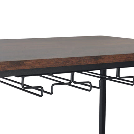 Wine Trolley with Iron Frame and Swivel Castors