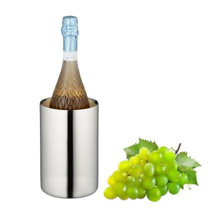 Wine cooler in stainless steel