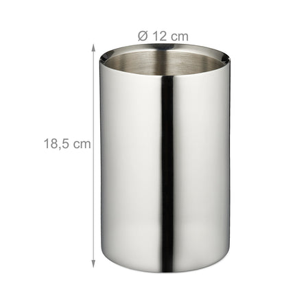 Wine cooler in stainless steel