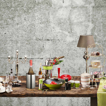 Wine cooler in stainless steel