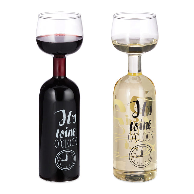 Sklenice ve tvaru lahve na víno 750 ml