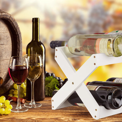 Weinregal Bambus weiß