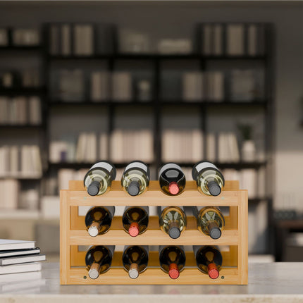 Wine rack for 12 bottles