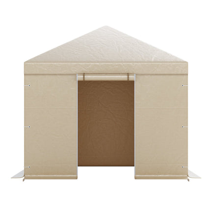 Winter Gazebo Cover 10x10 Ft, PE Sidewalls, Windows