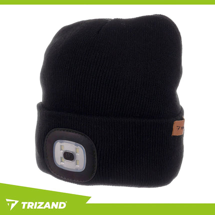 Winter hat with flashlight - black Trizand 22663
