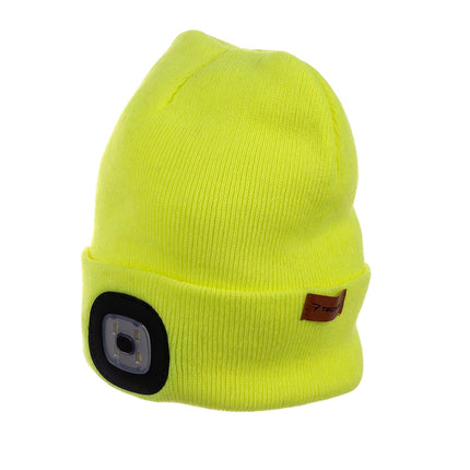 Bonnet d'hiver avec lampe de poche - jaune Trizand 22664