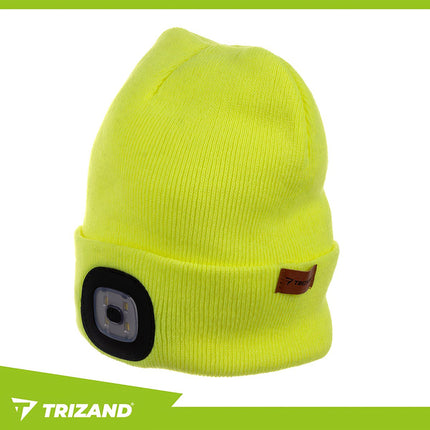 Bonnet d'hiver avec lampe de poche - jaune Trizand 22664