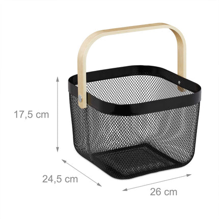 Wire baskets with handles, 2-pack