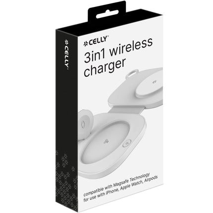 Kabelloses 3-in-1 Ladegerät, MagSafe-kompatibel, Weiß