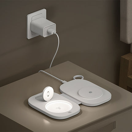 Kabelloses 3-in-1 Ladegerät, MagSafe-kompatibel, Weiß