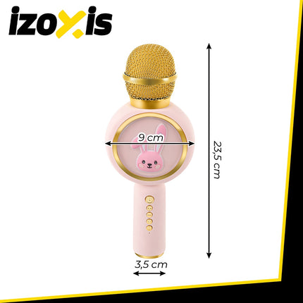 Kabelloses Bluetooth Karaoke Mikrofon für Kinder, Pink