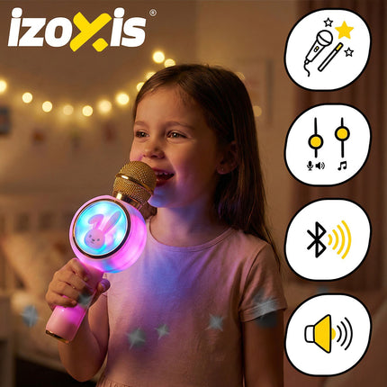 Kabelloses Bluetooth Karaoke Mikrofon für Kinder, Pink