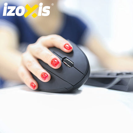 Wireless Ergonomic Vertical Mouse, USB, 6 Buttons